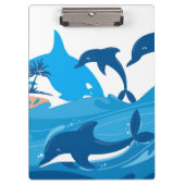 Dolphin Swim Clipboard Klemmbrett (Vorderseite)