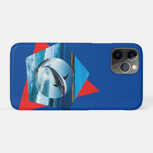 Dolphin-Tanzen auf den Wellen, Case-Mate iPhone Hülle (Rückseite (Horizontal))