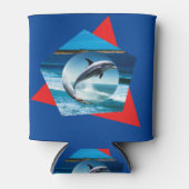 Dolphin Tanzen auf den Wellen, kann kühler Dosenkühler (Vorderseite)