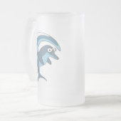 Dolphin-Tasse Mattglas Bierglas (Vorderseite Links)