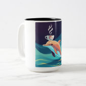 Dolphin-Tasse Zweifarbige Tasse (Vorderseite Links)