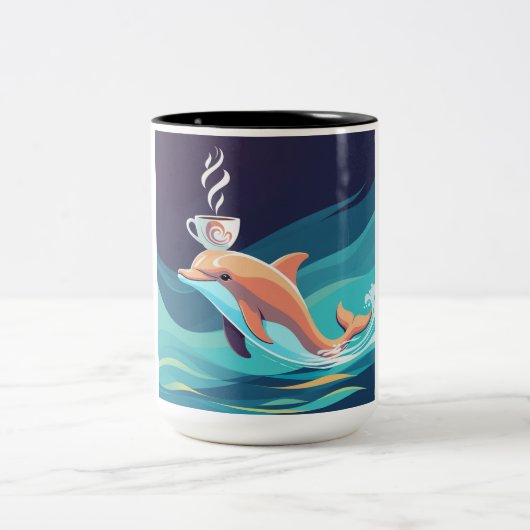 Dolphin-Tasse Zweifarbige Tasse (Mittel)