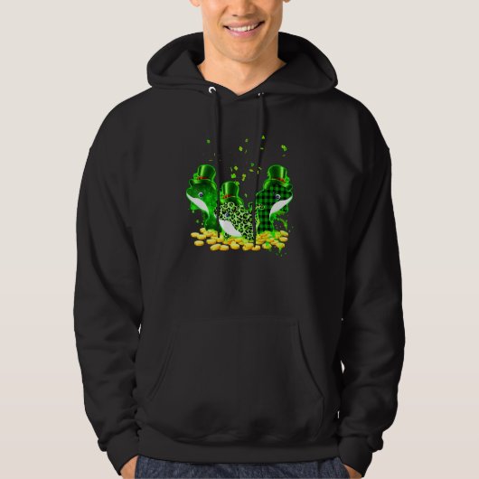 Dolphin Three Pattern St Patrick's Day Lucky 1 Hoodie (Vorderseite)