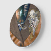 Dolphin Time on leather Große Wanduhr (Winkel)