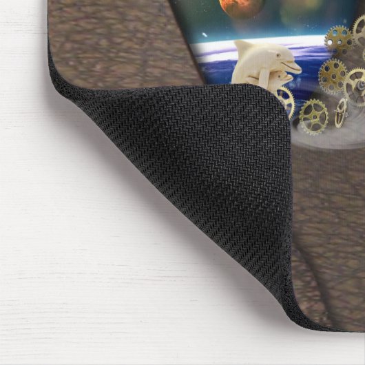 Dolphin Time on leather Mousepad (Ecke)