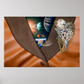 Dolphin Time on leather Poster (Vorne)