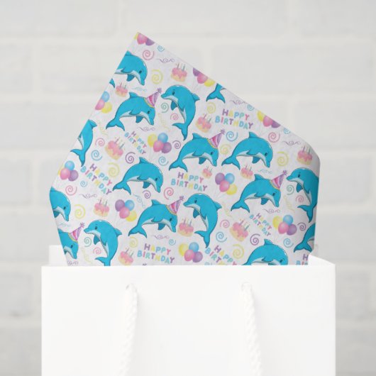 Dolphin Tissue Paper Seidenpapier (Geschenk Tasche)