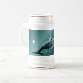 Dolphin-Traum Bierglas (Vorderseite Links)