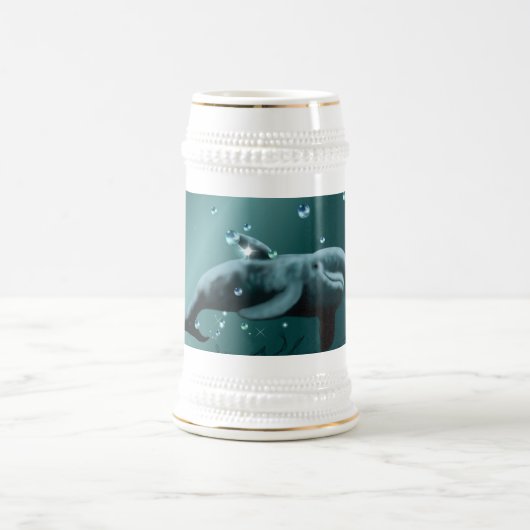 Dolphin-Traum Bierglas (Mittel)