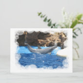 Dolphin Tricks Einladung (Stehend Vorderseite)