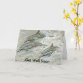 Dolphin Trio - Gut machen Karte (Gelbe Blume)