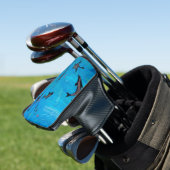 Dolphin & Turtle Dreaming Putter Golf Head Cover Headcover (In Situ)
