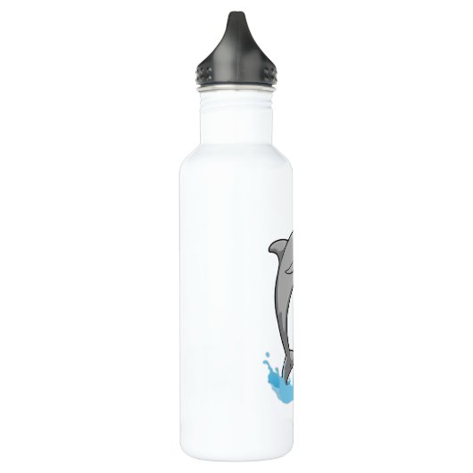 Dolphin über Wasser Edelstahlflasche (Links)