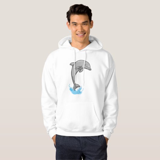 Dolphin über Wasser Hoodie (Vorne ganz)