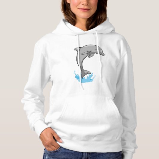 Dolphin über Wasser Hoodie (Vorderseite)