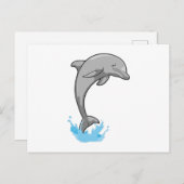 Dolphin über Wasser Postkarte (Vorne/Hinten)