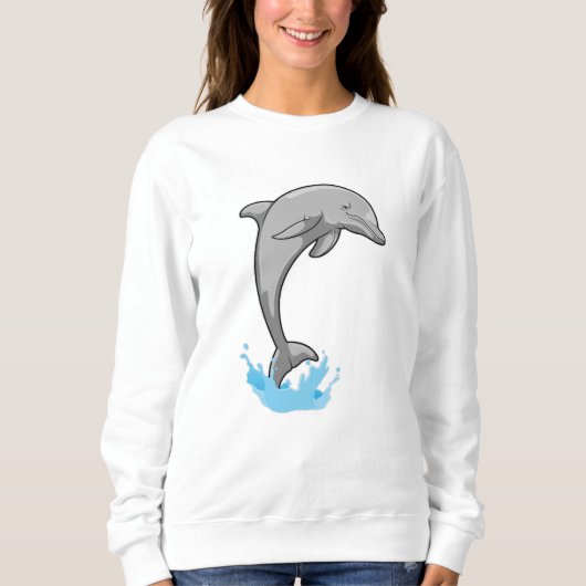 Dolphin über Wasser Sweatshirt (Vorderseite)