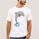 Dolphin über Wasser T-Shirt (Vorderseite)