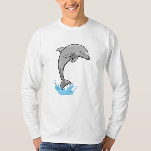 Dolphin über Wasser T-Shirt (Vorderseite)