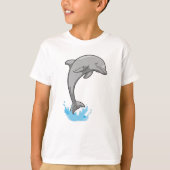 Dolphin über Wasser T-Shirt (Vorderseite)