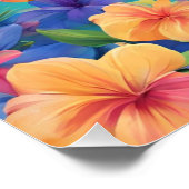 Dolphin und die wunderschöne Tropeninsel, Hibiskus Poster (Ecke)