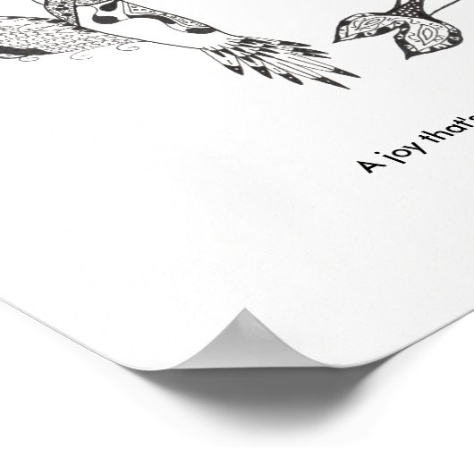 Dolphin und Hummingbird Joster Poster (Ecke)