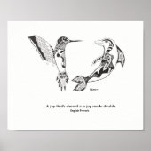 Dolphin und Hummingbird Joster Poster (Vorne)