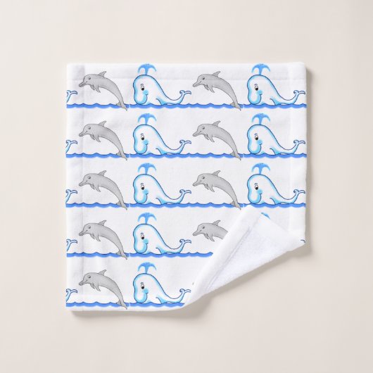 Dolphin und Whale Set Handtuch (Waschlappen)