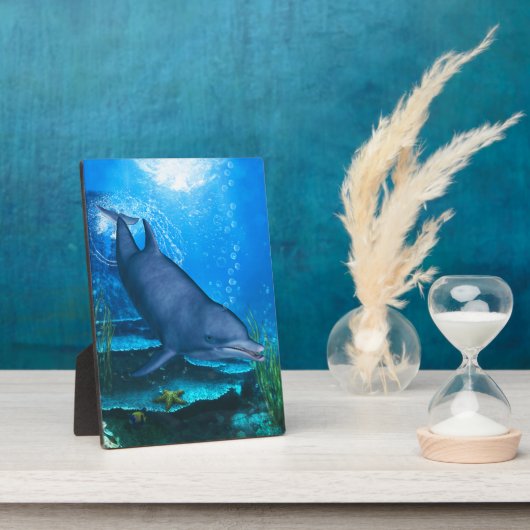 Dolphin Underwater Fotoplatte (Seite)