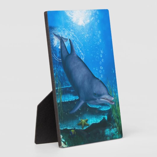 Dolphin Underwater Fotoplatte (Seite)