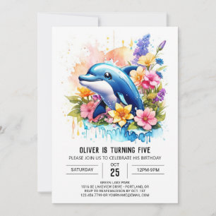 Dolphin Underwater Wonderland Geburtstag Einladung