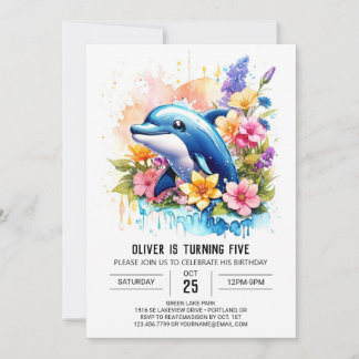 Dolphin Underwater Wonderland Geburtstag Einladung