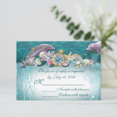 Dolphin unter dem Meer Beifangkarten RSVP Karte (Stehend Vorderseite)