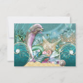 Dolphin unter dem Meer Beifangkarten RSVP Karte (Rückseite)