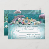 Dolphin unter dem Meer Beifangkarten RSVP Karte (Vorne/Hinten)
