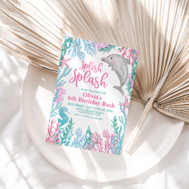 Dolphin unter dem Meer Einladung zum Geburtstag