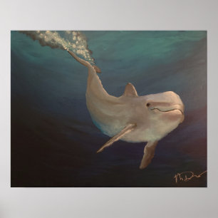 Dolphin unter Wasser Poster