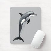 Dolphin Vector Kunstmuseum Schwarz-weiß Mousepad (Mit Mouse)