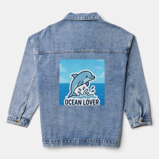 Dolphin Vibes Jeansjacke (Rückseite)