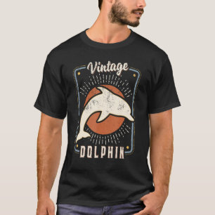 Dolphin Vintag Retro Klassische Tierart Liebe 1 T-Shirt