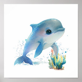 Dolphin Wall Art Poster