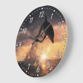 Dolphin Wall Clock Große Wanduhr (Winkel)