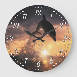 Dolphin Wall Clock Große Wanduhr
