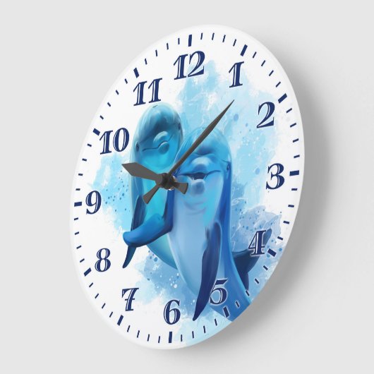 Dolphin Wall Clock Große Wanduhr (Winkel)