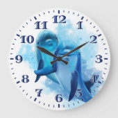Dolphin Wall Clock Große Wanduhr (Vorderseite)