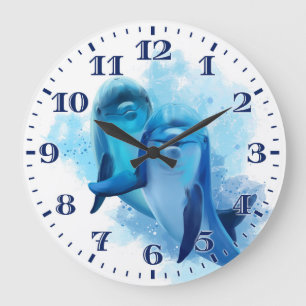 Dolphin Wall Clock Große Wanduhr