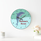 Dolphin Wall Clock - Personalized Große Wanduhr (Zuhause)