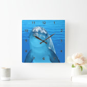 Dolphin Wall Clock Quadratische Wanduhr (Zuhause)