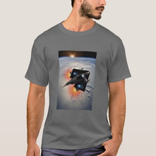 Dolphin Wars Devil Ray Herrenhemd T-Shirt (Vorderseite)