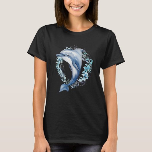 Dolphin Watercolor 1 T-Shirt (Vorderseite)